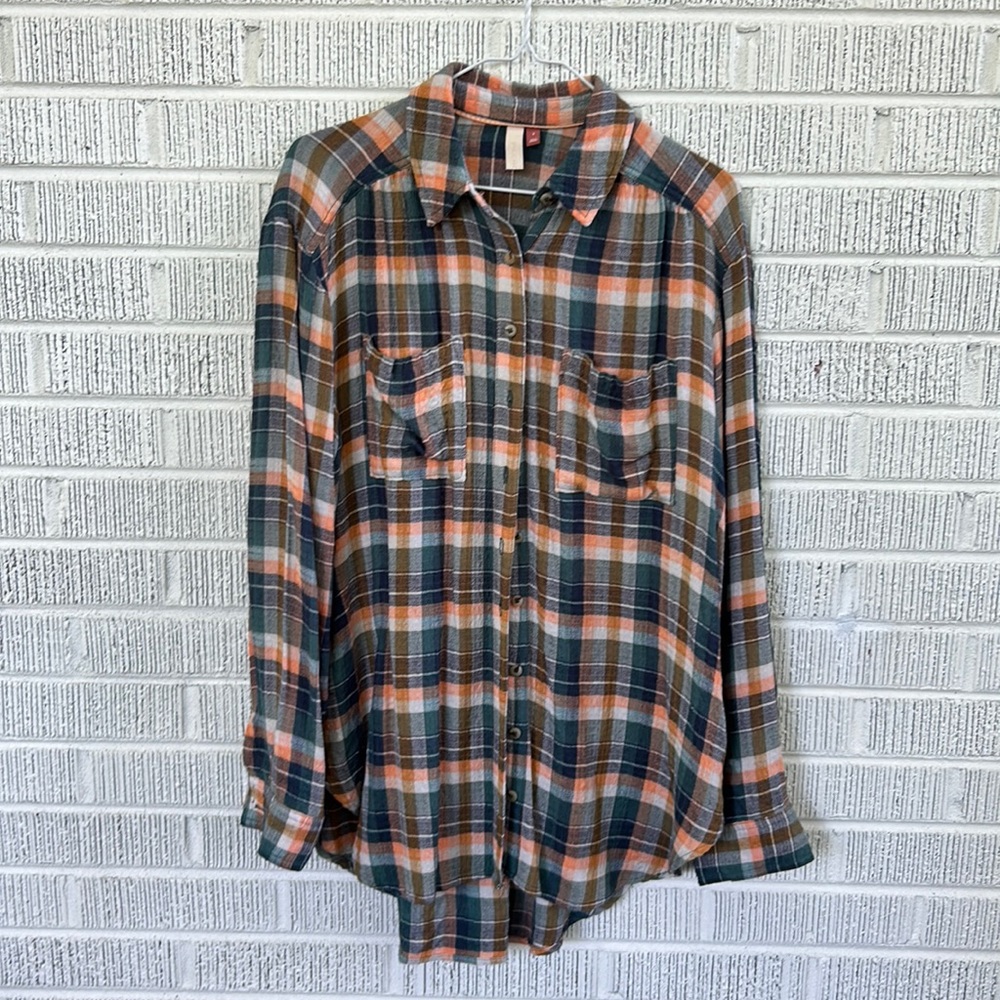Pilcro Oversized Comfy Button Down Top Size S